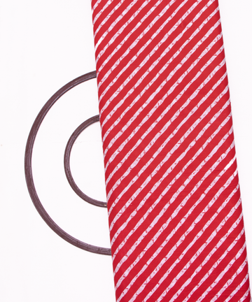 Red Colour Lehariya Printed Cotton Fabric